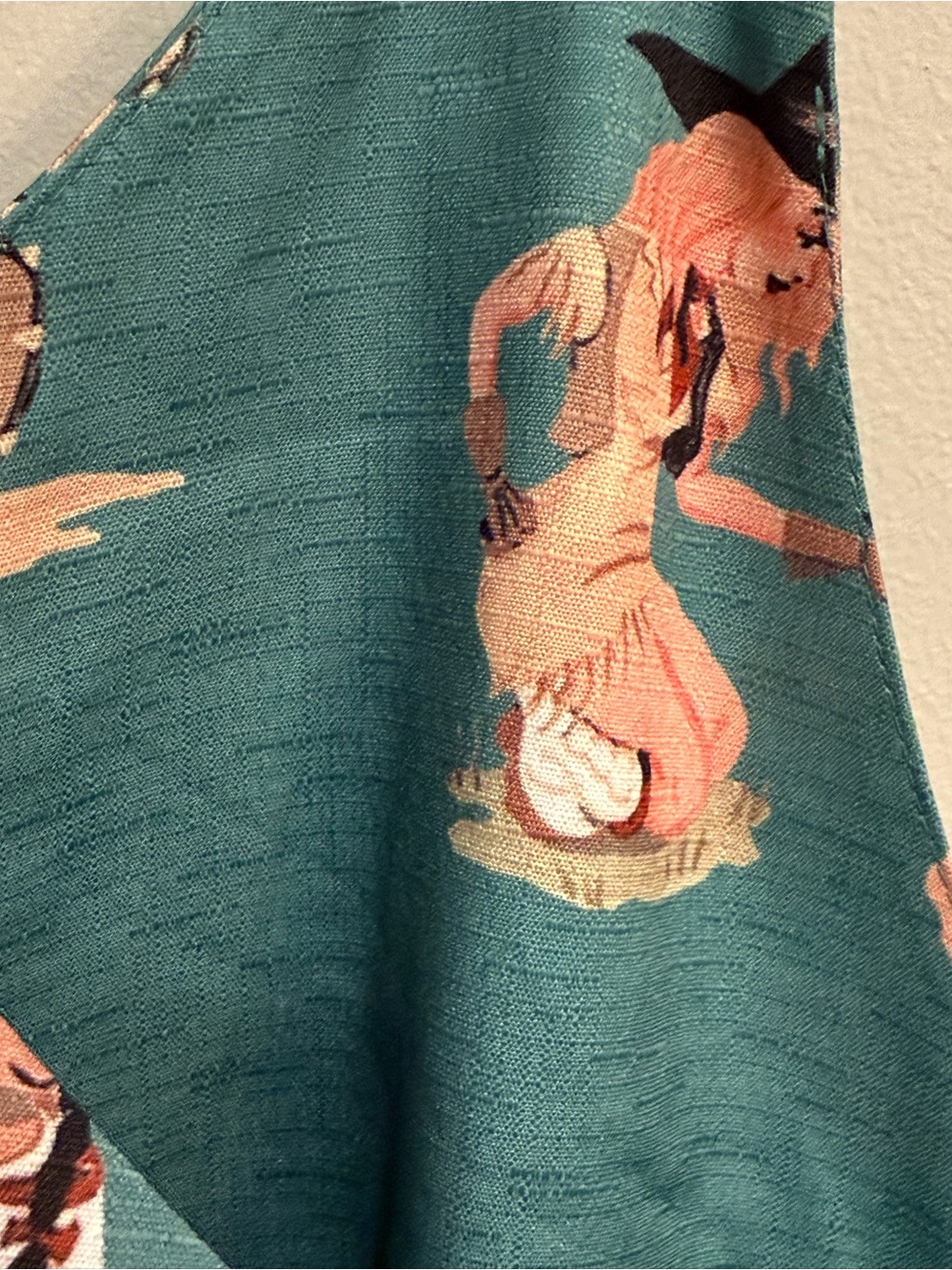 Source Unknown Teal Western Print Jumpsuit - Picture 6 of 11